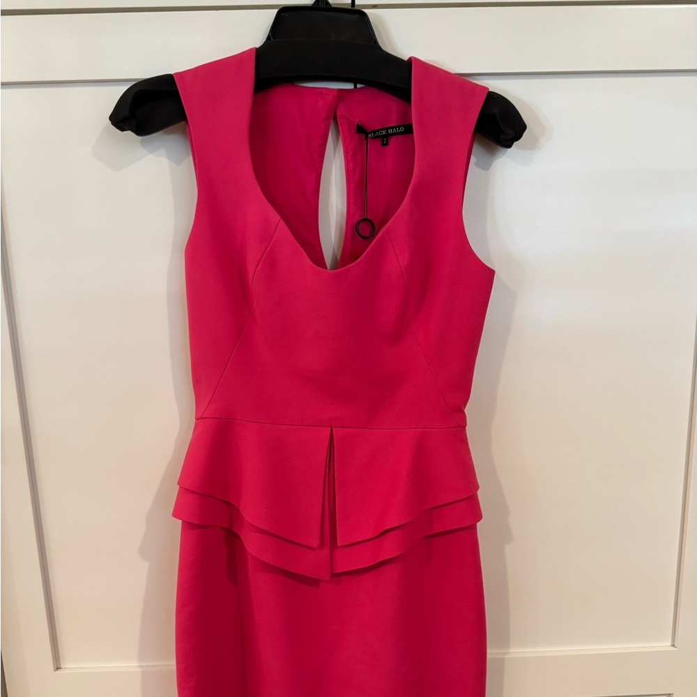 Black Halo Hot Pink Dress